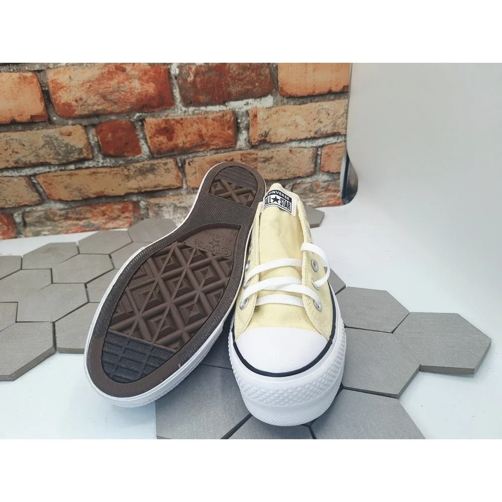 Converse All Star Platform Lift Low Butter Yellow Women Sz 9.5 Sneakers 2022 NIB